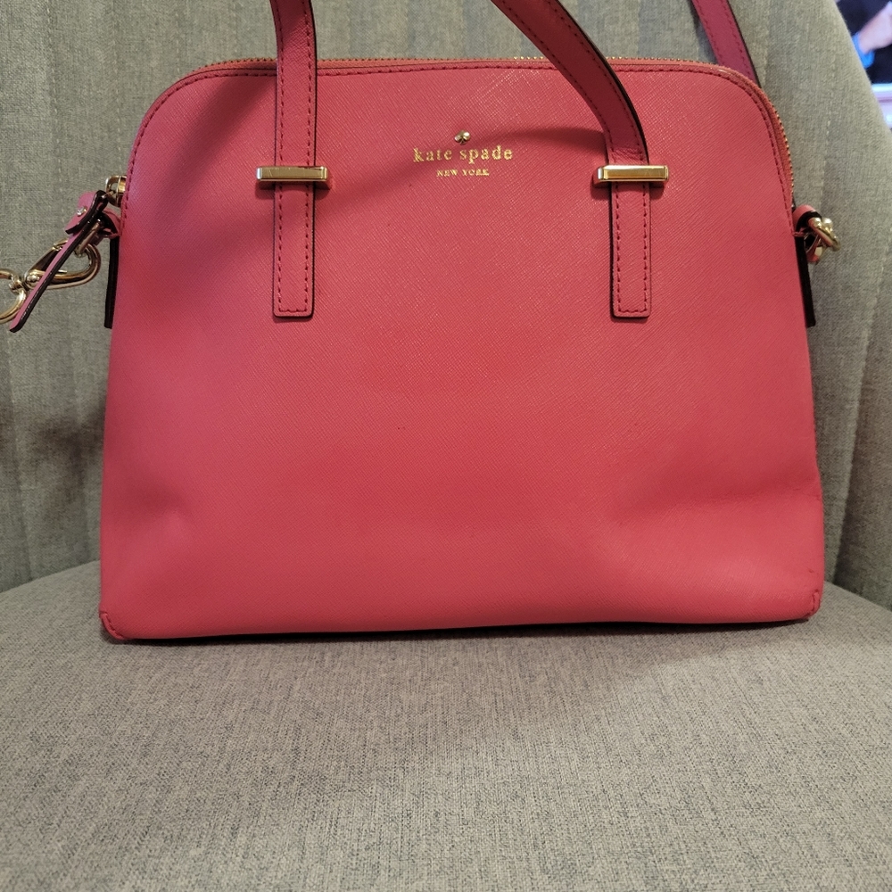 Used Kate Spade New York Cedar Street Maise Cabernet Pink Leather Satchel